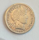 1908-s barber dime xf low mintage