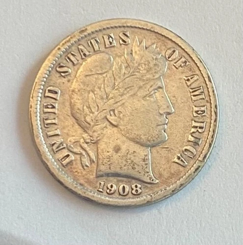 1908-s barber dime xf low mintage