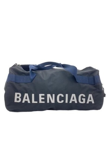 BALENCIAGA Black Nylon Boston Duffel Travel Bag Used