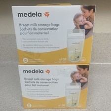 2 Medela Breast Milk Storage Bags 6oz/180ml - 100 Count. Total 200bags