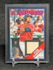 2023 Topps Series 1 Jose Ramirez 1988 GU Relic Black /199 Guardians SN Parallel