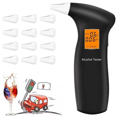 MARKENLOS Alkoholtester Promilletester Alkomat/Alcohol Tester Polizeigenau 12*Mundstücke