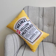 Heinz Yellow Mustard Pillow,Ornament Toys,Novelty pillow,Food shaped pillow