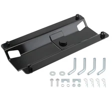 Gooseneck Towing Trailer Hitch Ball Plate Kit for Standard 5th Wheel Rails Black