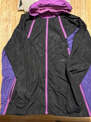 Cookies Windbreaker Jacket Mens 2xl Black Purp/Pink Hooded Full Zip Lightweight
