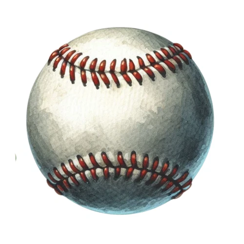 Baseball Ball Self Adhesive Sticker