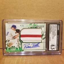 2024 Leaf Trinity PATCH AUTO Green 4/25 PAYTON TOLLE Boston Red Sox CGC 8.5 / 10