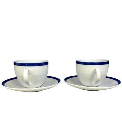 ブルージャム Williams Sonoma Japan 2006-2023 Brasserie Blue Band Flat Cups