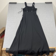 NWT VTG Nightway Sz 4 Black Empire Maxi Dress Y2K Prom Hoco Whimsigoth Dark Long
