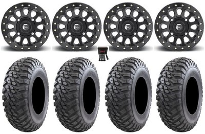 Fuel Vector Beadlock 15'' Wheels 28'' Mongrel Tires Can-Am Maverick X3