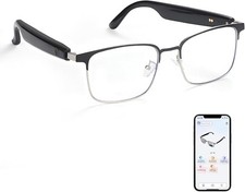 Smart Glasses Open Ear, AI Glasses Real-Time Translation, Color Change Lenses