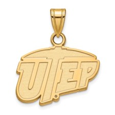 14k Gold LogoArt University of Texas at El Paso Small Pendant