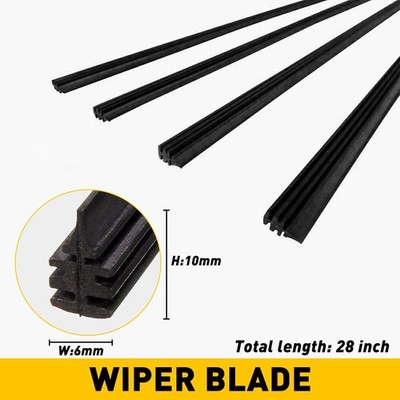 4 28'' PCS Car Bus Frameless Windshield Wiper Blade Refills Silicone Universal US