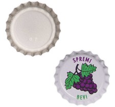 TAPPI CORONA UVA SPREMI E BEVI IDONEI ALLA BOLLITURA PZ.100 VINO BIRRA