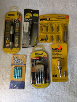 #ad #ad DeWalt Stanley Drill Drive Screwdriver Bits Set Countersink Deck Magnetic New $25.00
