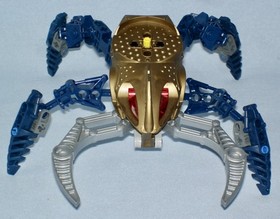 Lego Bionicle VISORAK - Gold Makuta Rahi Spider with 5 Glow in the Dark Spiders