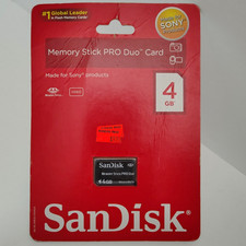 SanDisk Memory Stick Pro Duo 4 GB Multi-Use Card Made for Sony Sealed 2010