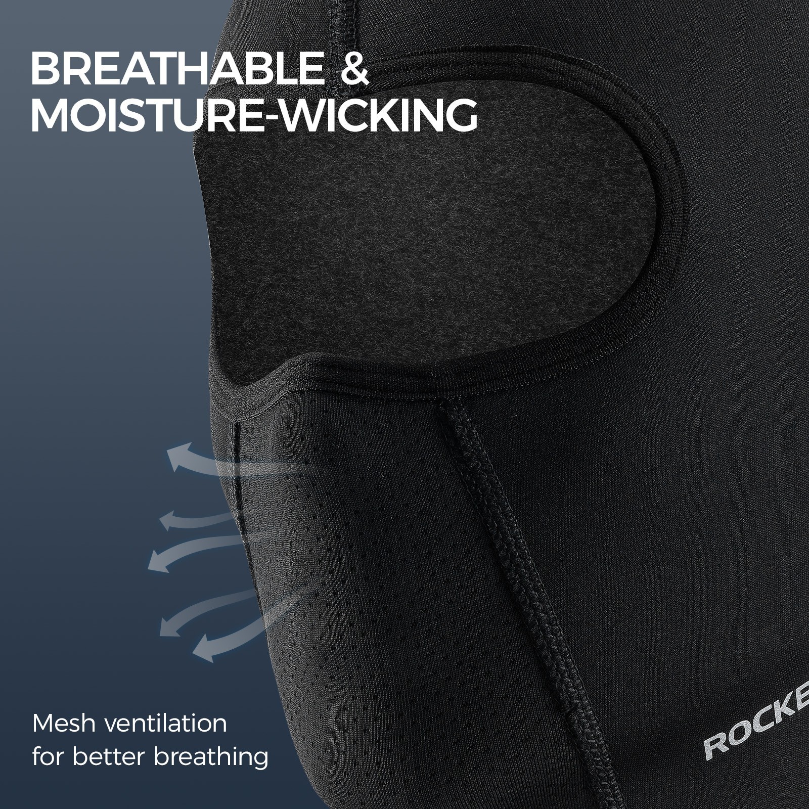 ROCKBROS Maschera Cappuccio Tempesta Cappello Invernale Balaclava Moto Sci Bici Antivento foto 2