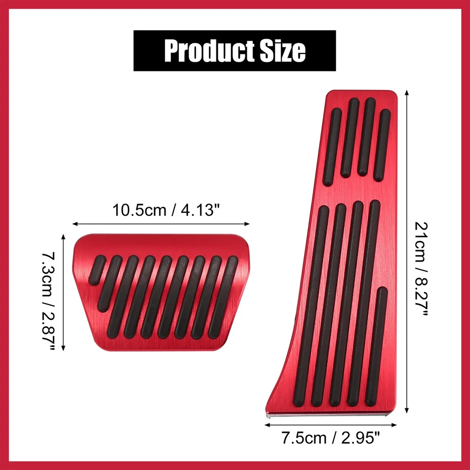 Red Brake Gas Accelerator Pedal Covers Kit Pedal Pads for BMW X3 X4 X5 X6 New - Изображение 3 из 4