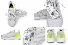 adidas UltraRun 5 J Youth Running Shoes Gray Neon Green Size 6 New with Tags
