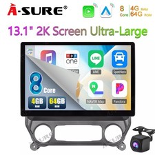 13.1" 2K CarPlay Car Stereo Radio 64G For 2014-18 Chevrolet Silverado GMC Sierra