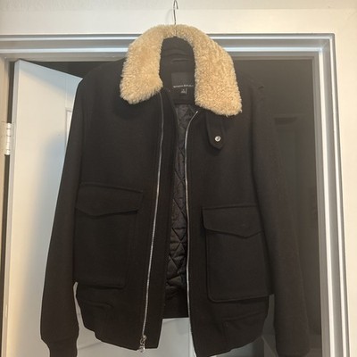 Banana Republic Mario Bellucci Italian Wool Bomber Jacket Men s Small
