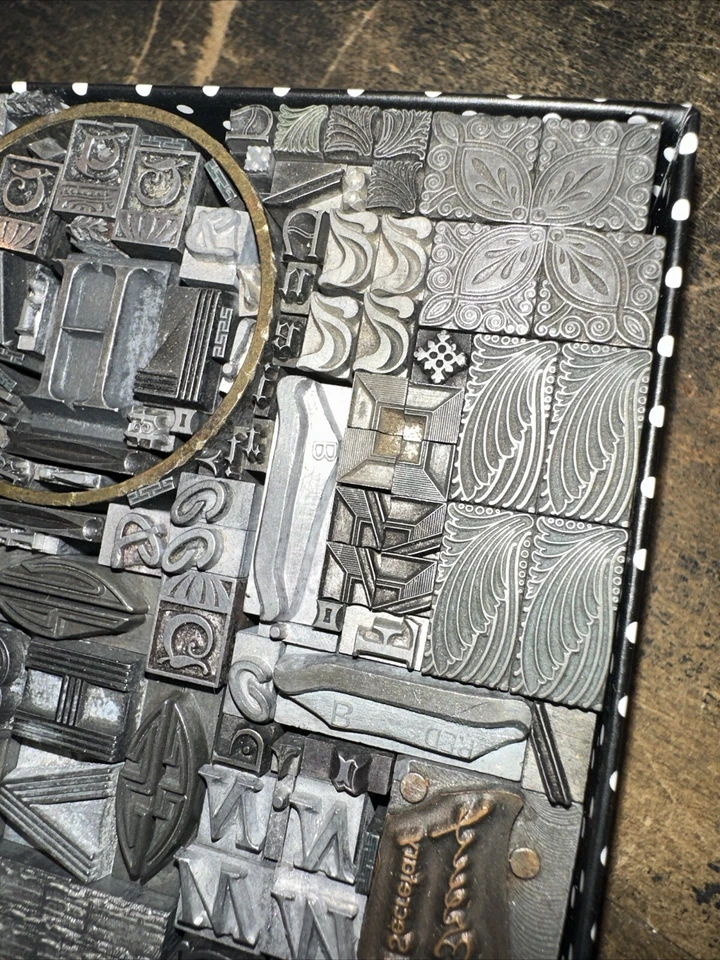 Printing Blocks “ Lead Ornamental Borders Dingbats” Variety Beautiful! #C1 - Image 4 of 4