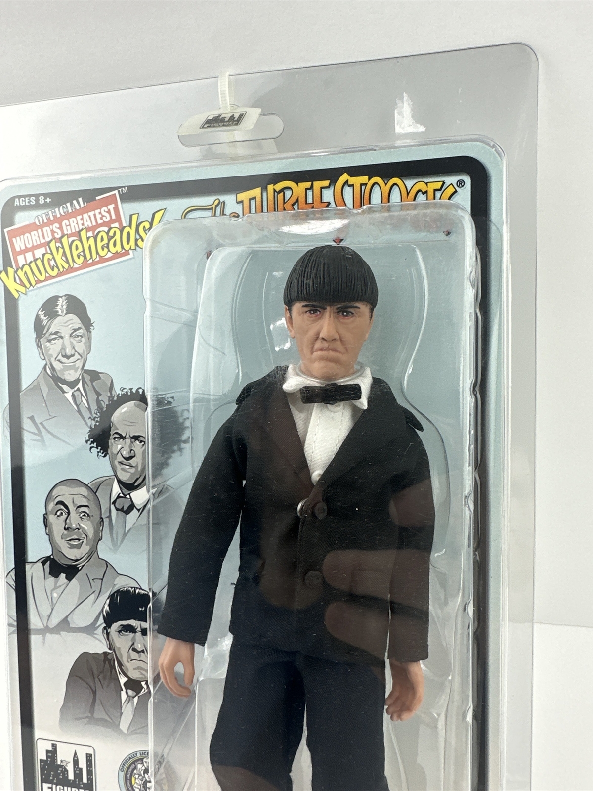 2017 FIGURES TOY COMPANY THE THREE STOOGES TUXEDO MOE HOWARD 8" ACTION