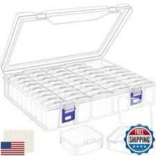 DILIBRA Bead Organizer Box, 46 Pcs Small Bead Organizers and Storage Plastic 