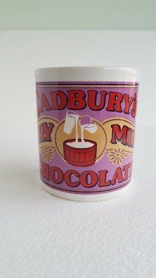 Cadburys Dairy Milk Schokolade Rosa Rot Kaffee Tee Becher Tasse Staffordshire Vintage