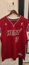 RARE VTG NBA 2013 Miami Heat Dwyane Wade Jersey 3 Mens Medium Red Hot Flash