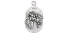 Kerry Blue Terrier Jewelry Sterling Silver Handmade Kerry Blue Terrier Pendant