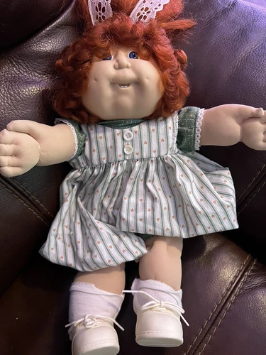 ~*1986 Cabbage Patch Cornsilk Red Hair Blue Eyes Teeth HM 10 Outfit - Vintage!*~