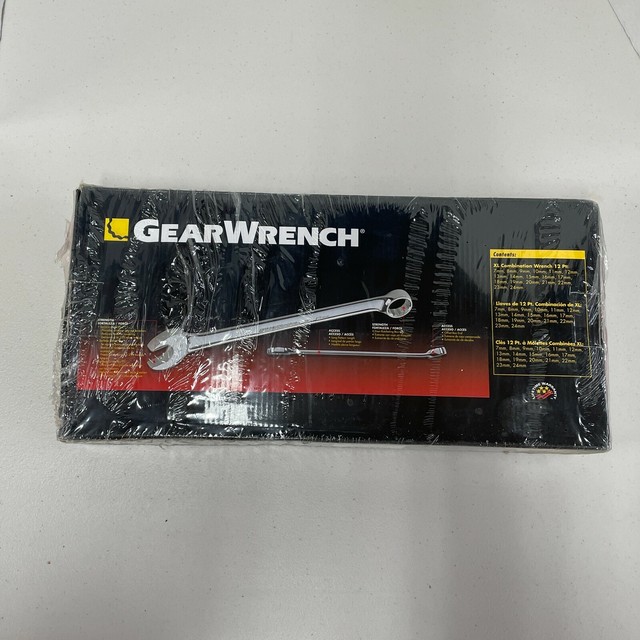 GearWrench Kombinationsschlüssel-Set Metrisch – 18-teilig, Lange Ausführung, Größen 10–24 Mm