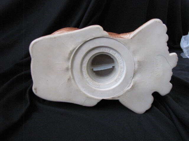 Vintage Saint Bernard Dogs Plastic Coin Bank Banker Systems Inc Retro Piggy Bank