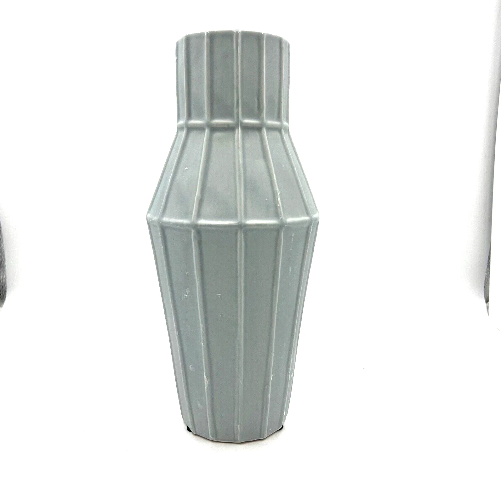 Bloom Room for Jo-Ann Stores Fall Floral Vase Solid Pale Gray Geometric Embossed