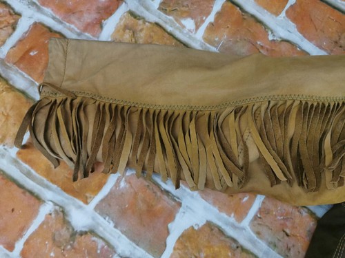 Diesel Vintage Cowboy Rodeo Jeans Leather Fringes Braun Casual Size: L Tip Top - Picture 10 of 10