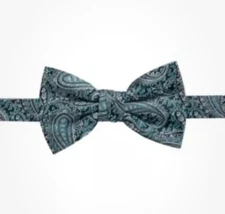 Ryan Seacrest Distinction Men's Zinnia Paisley Bow Tie Blue/Gray New W Tags B2