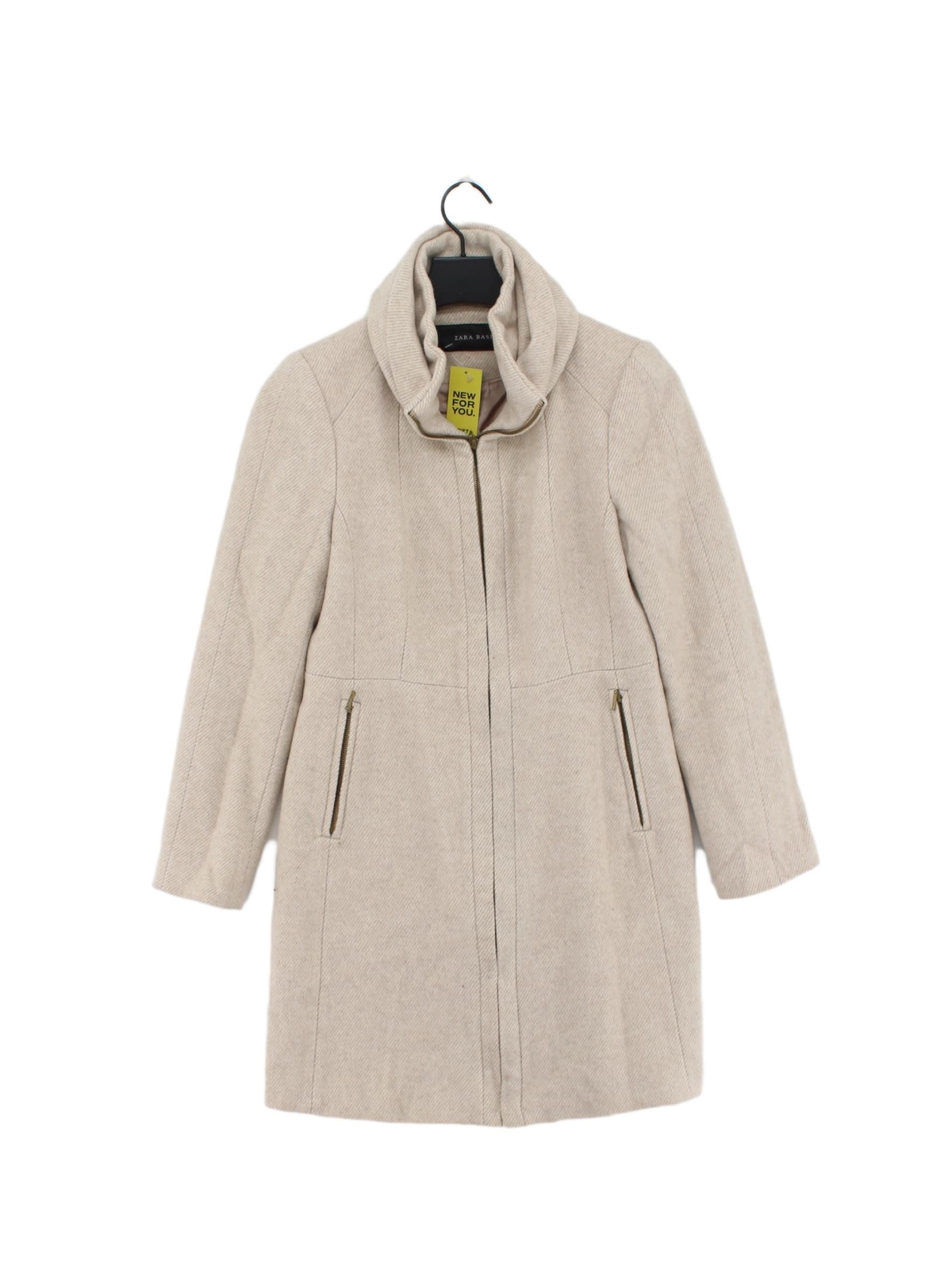 ALTRA Cappotto donna Zara M panna a righe 100% altro soprabito