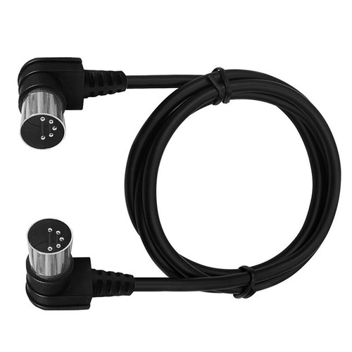 Double 90 Degree Right Angle MIDI 5 PIN Male To MIDI 5Pin DIN Plug Cable Adapter - Afbeelding 7 van 11