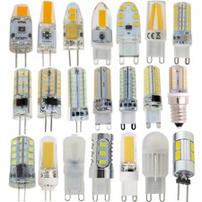 Dimmable G4 G9 E14 LED Corn Bulbs Silicone Crystal Lights 5730 2835 SMD COB Lamp