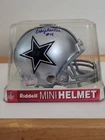 CRAIG MORTON Dallas Cowboys Signed Riddell Mini Helmet Auto Inscription: #14