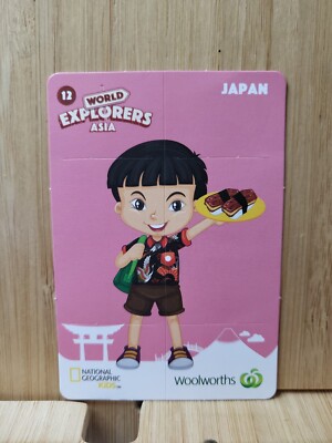 Woolworths World Explorers #12 JAPAN Card  FREE POST