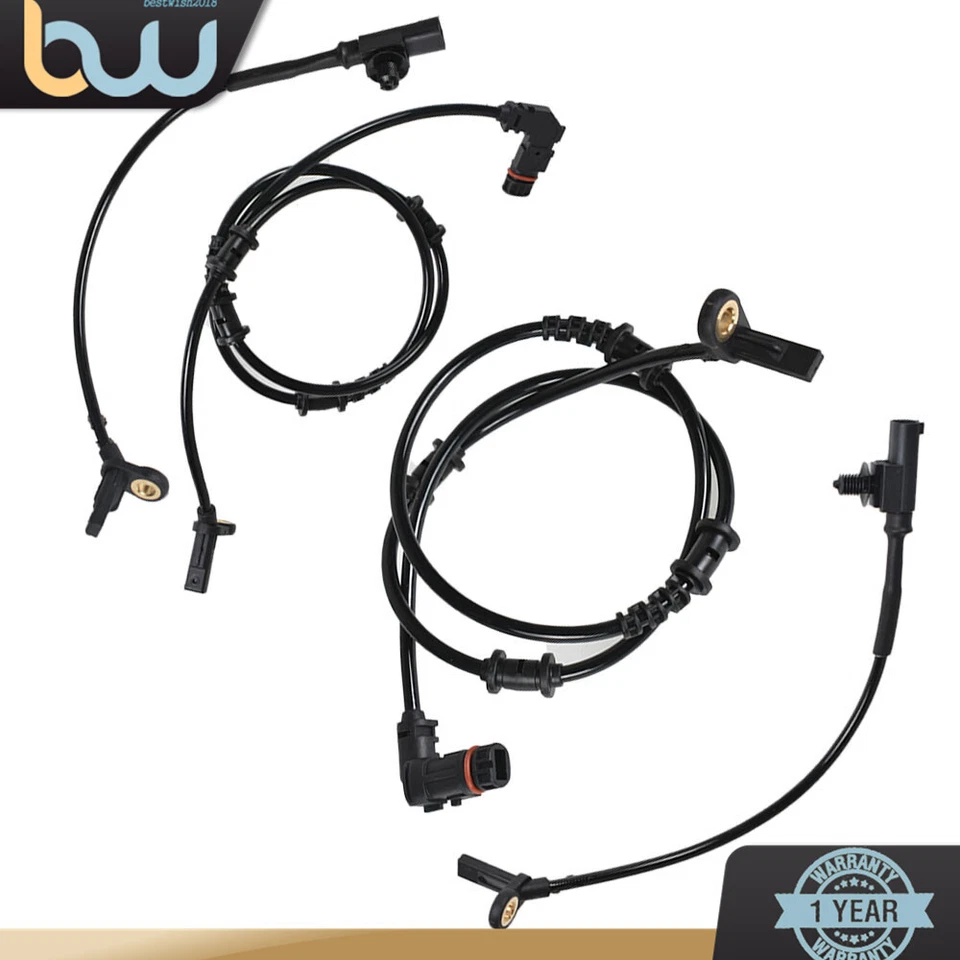 Sensor de velocidad de rueda ABS delantero trasero 4 piezas para Mercedes-Benz ML63/R63 AMG 6,2 L 6,3 L Foto 2 de 4