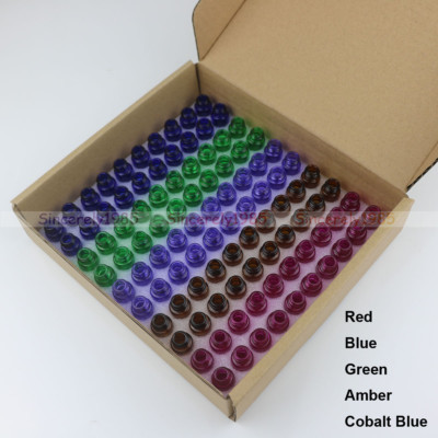 2X~100X Glass Roll On Bottles Metal Roller Ball for Essential Oils 1ml 2ml 5ml 