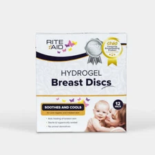 Rite Aid Hydrogel BREAST DISCS 12 PACK breastfeeding pads Soothes Sore Nipples
