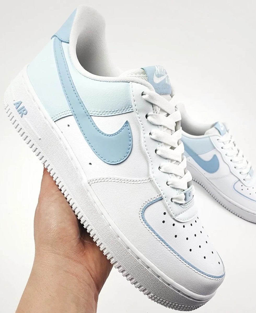 Custom Sneaker Air Force Damen Babyblau Nike Air Force Damen Blau