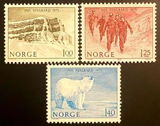 Stamps from Norway Svalbard Series Complete Year 1975 All MNH NK 757-759