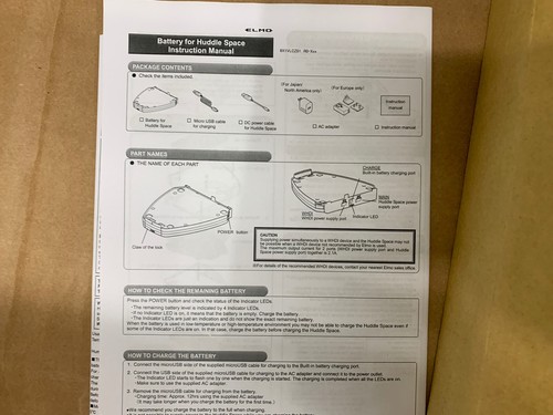 ELMO 2703 Huddle Space Battery Attachment - Picture 4 of 4