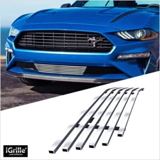 For 2018-2022 Ford Mustang Lower Bumper Stainless Chrome Billet Grille Insert